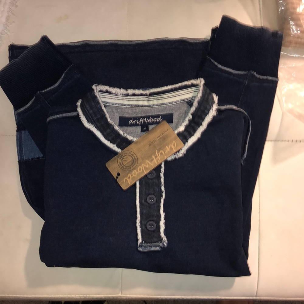 NWT Driftwood denim Jason top Medium